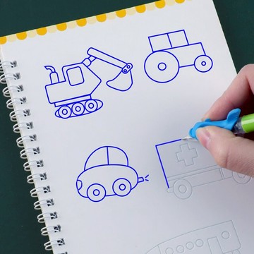 幼兒園凹槽畫畫本初學者手繪啟蒙簡筆畫臨摹本兒童益智描畫繪畫冊 全館免運