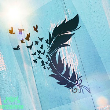 TLP鏤空車貼 飛鳥羽毛化蝶化鳥群車身遮劃痕行李箱貼墻貼無痕防水