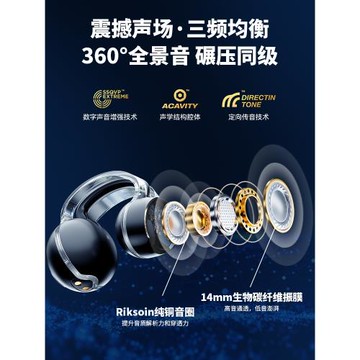 柏林之聲耳夾式藍牙耳機不入耳2026新款無感佩戴運動降噪超長續航