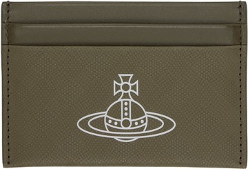 Vivienne Westwood 绿色 Check Embossed Leather 卡包