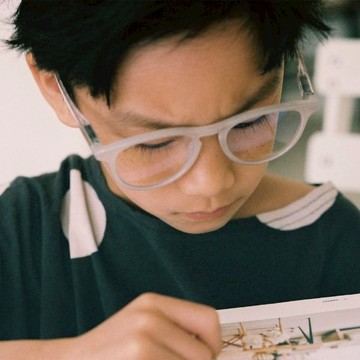 LE FOON Kids computer glasses 兒童抗藍光眼鏡 - 淺灰格子