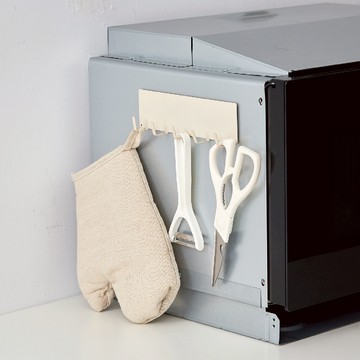 【UDiLiFE】樂司 小鐵磁吸五連勾 強力 磁吸 無痕 收納 省空間 掛勾 五連勾 牆面掛勾 門後勾 廚房掛勾 廁所掛