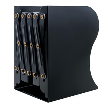 E.dot 極簡伸縮書架 節省空間 金屬材質 穩固耐用 承重力強 安全置物  黑色  10~42 x 14.5 x 19cm