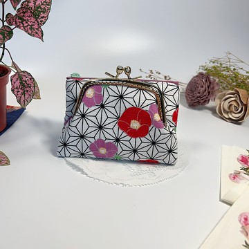 【麻葉花】口金拉鍊零錢包