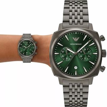 EMPORIO ARMANI 亞曼尼 雙眼計時手錶 新春開運 送禮首選-40mm AR11689