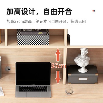 書桌書柜一體桌帶書架組合簡約家用電腦臺式桌學生臥室簡易寫字桌