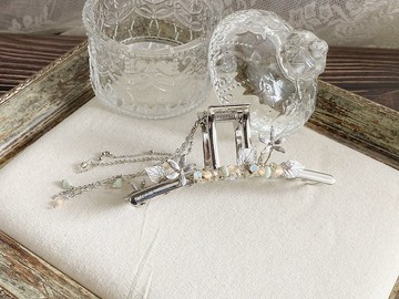 向陽花 玉石流蘇抓夾 -大