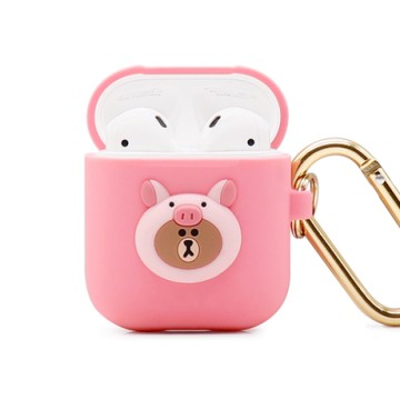 GARMMA LINE FRIENDS AirPods 1&2代耳機盒保護套 小豬熊大@#@ GARMMA LINE FRIENDS AirPods  1 & 2 代耳機盒保護套 小豬熊大
