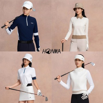 HONMA 本間高爾夫 男女款上著 polo衫/背心/打底衫 2025秋冬新款 日本高爾夫專業品牌(XS~XXL多款多色選)