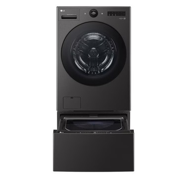 LG 樂金WashCombo 22公斤+2.5公斤AI熱泵除濕滾筒洗衣機(蒸洗脫烘)WD-S22FHDB+WT-SD250HB(尊爵黑)