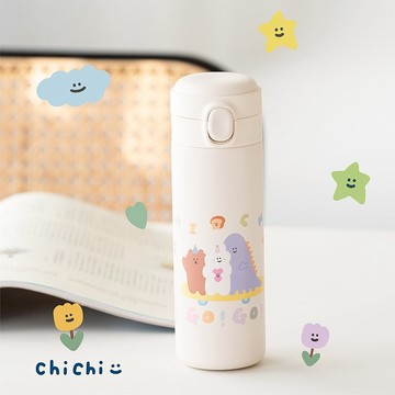 【慢慢挑xChiChi 87小兔-彈蓋極輕450ml保溫杯】GOGO出來玩款