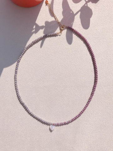 Petit Coeur Heart Necklace [Grey]