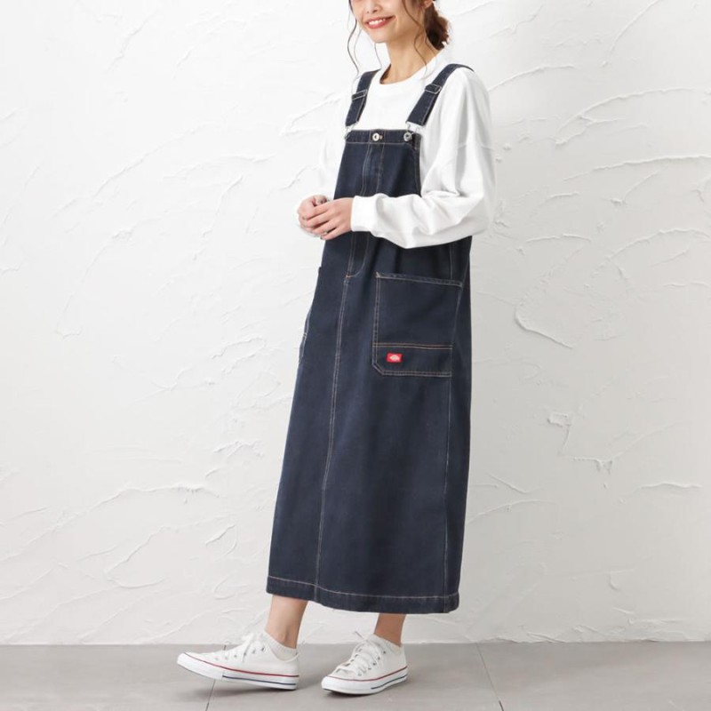 Dickies ディッキーズ ジャンパースカート レディース 綿100% 長さ調節