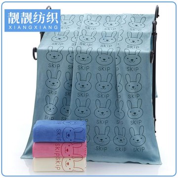 超細纖維浴巾卡通印花大浴巾加厚兒童游泳洗澡柔軟吸水速干沙灘巾