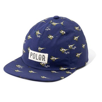 日本限定 POLER ALL OVER 6P CAP 原創印花帽 六片帽 藍印花