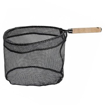 樂貓釣 HSF 抄網 軟木手柄 + 掛膠網 重: 180g  黑色  全長:52cm 網:29 x 22 x 25cm