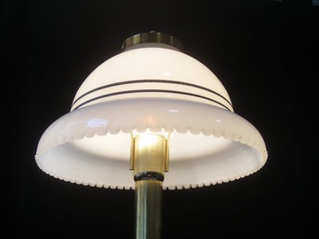 【老時光 OLD-TIME】早期二手台灣大理石座玻璃桌燈