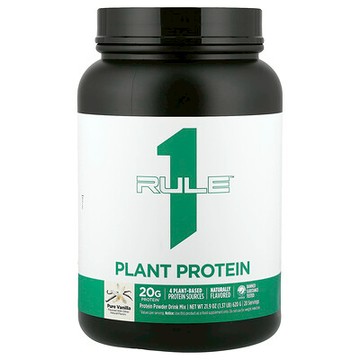 Rule One Proteins, 植物蛋白質粉混合飲品，香草味，1.37 磅（620 克）