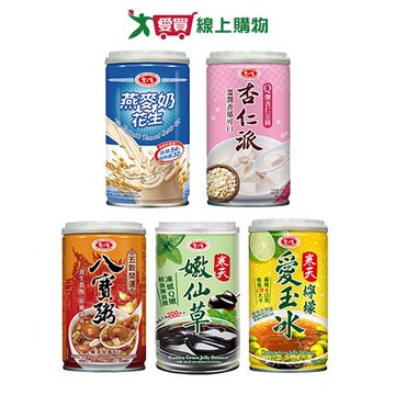 愛之味甜罐系列(燕麥奶花生/杏仁派/八寶粥/寒天嫩仙草/寒天檸檬愛玉冰)(6入/組)【愛買】
