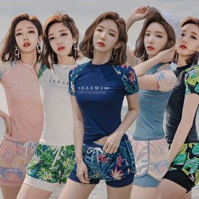 水着 レディース 半袖 2点セット タンキニ ショートパンツ 通販 フィットネス スポーツ セパレート ビーチ プール ジム運動用 水着人気 通販 Lineポイント最大get Lineショッピング