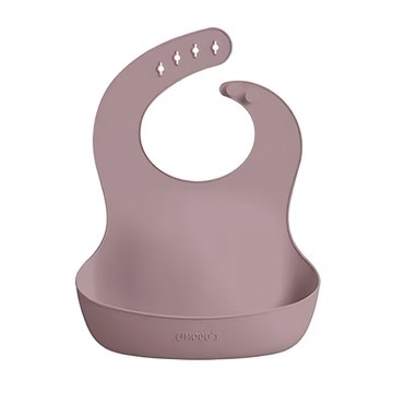 MODU'I BLUEMAMA 幼兒鉑金矽膠圍兜二代 6個月以上適用 尺寸 29.4 x 21.7 cm 耐熱-40°C~250°C  玫瑰粉