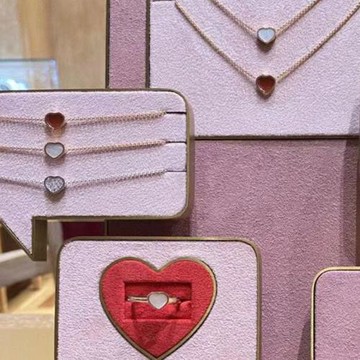 甜美日韓精工925銀戒指 天然白貝母項鏈短鎖骨紅色心形手鏈鉆愛心