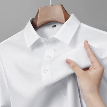 【新款熱賣】男士白襯衫長袖襯衫商務免燙休閑職業寸衫正裝上班工裝襯衣