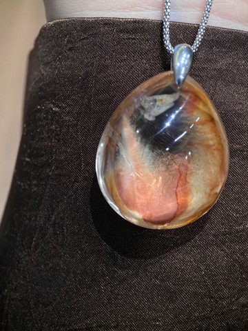 彩兔毛水晶 絨感兔毛 豆沙粉 黃色漸變 吊墜