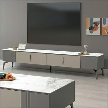 6.6尺岩板長櫃 電視櫃 抽屜櫃 高低櫃 【163B34202】Leader傢居館163-2283