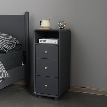 尚品全實木臥室床頭櫃簡約現代家用窄櫃30cm儲物櫃迷你小櫃子整裝 雙11特惠