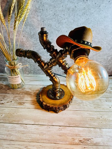 森林牛仔鐵管燈