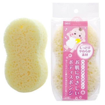 日本 阿卡將 敏感肌膚天然洗澡海棉 嬰兒沐浴海綿 洗澡海綿
