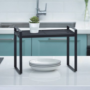 【Sim'n Coz】廚房可堆疊層架/收納架(黑S加高款)