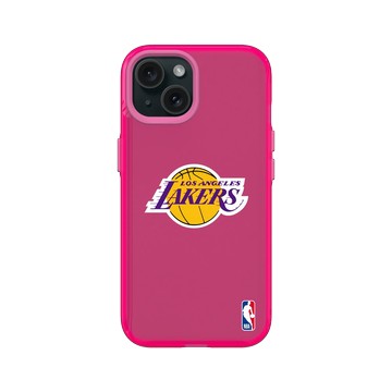 iPhone 15 Clear 粉漾桃 - NBA - Logo-洛杉磯湖人 L.A. Lakers