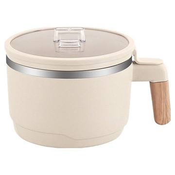 好拾選物 大容量304不銹鋼泡麵碗/雙層防燙泡麵碗 附瀝水籃 直徑14cm  1個  礦石白