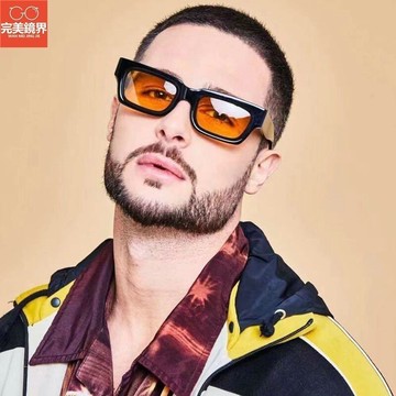 墨鏡 熱銷 歐美風 歐美ins肯豆同款復古方形太陽鏡 男女潮小框嘻哈蹦迪防紫外線 墨鏡