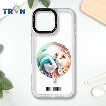 TRON IPHONE 16 PRO MAX 可愛紙雕天竺鼠 防摔 MAGSAFE 磁吸 太空載具殼 透白 手機殼