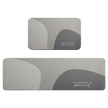 軟式科技絨吸水防滑地墊組  軌跡  大45 x 150cm + 中45 x 75cm