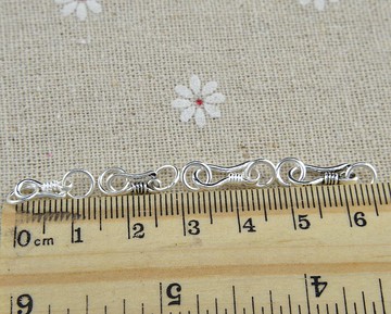 S925純銀泰銀扣子配件 手鏈腳鏈項鏈S扣 手工制作DIY飾品材料