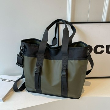 大容量通勤包包女時尚百搭手提包男學生電腦包側肩斜挎包【木屋雜貨】