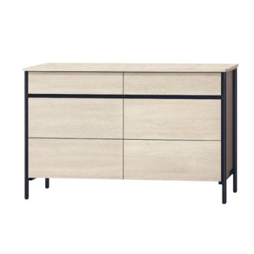 【綠活居】蒙特維  現代4尺六斗櫃/收納櫃-120x42x76cm免組