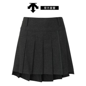 【DESCENTE】GOLF 迪桑特 女士 高爾夫百褶短裙(黑色)