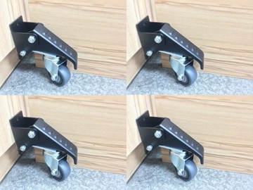 工作桌工作台頂高腳輪 2.5吋 TPR頂高輪子 耐磨 靜音 不留黑痕 （一組4入）