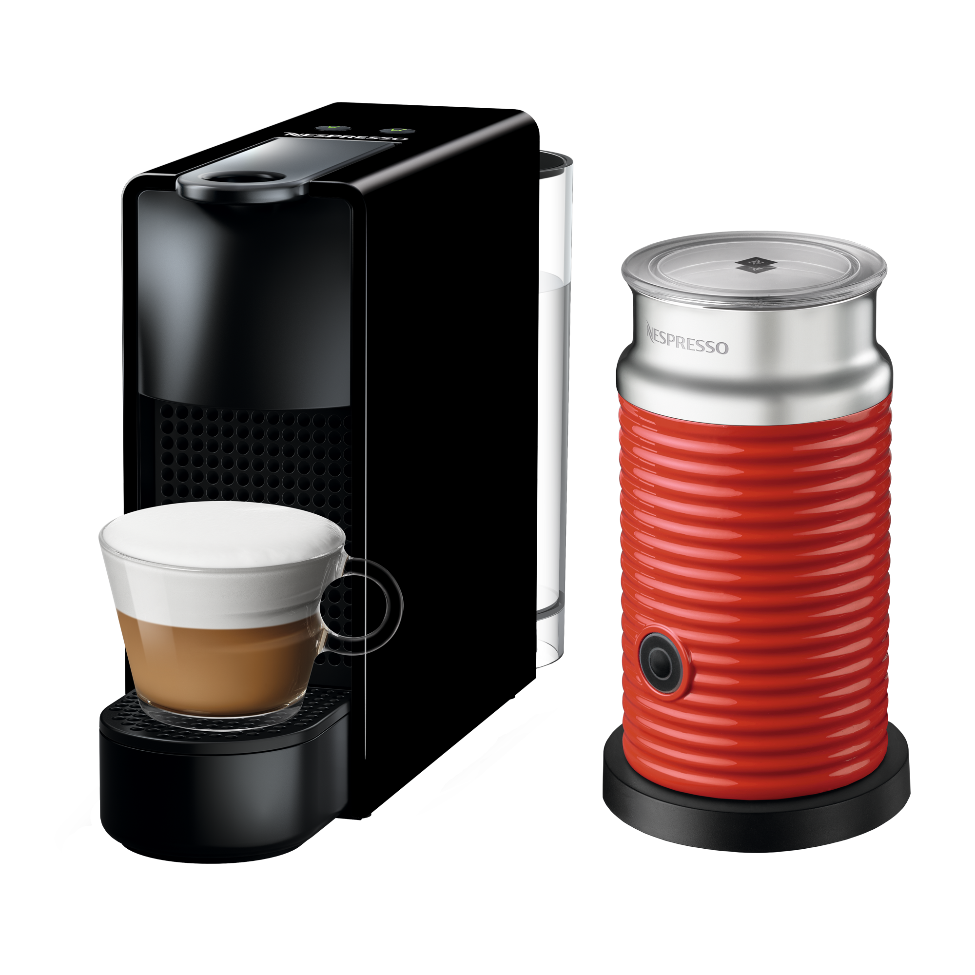 Nespresso ESSENZA MINI 膠囊咖啡機(黑)& 紅色奶泡機組合推薦| Nespresso 膠囊咖啡機官方網站| LINE購物