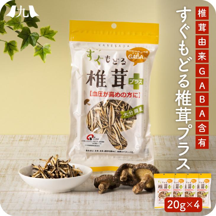 「大分県産すぐもどる椎茸プラス４個セット」お試し 健康 GABA 機能性表示食品 高血圧対策 干し椎茸