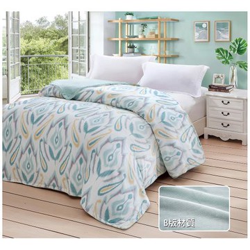 JOANNA 牛奶絨雙人暖暖被 200x150cm 孔雀綠 (附盒)