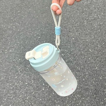 含稅價斐茶原創新款ins風吸管水杯便攜大容量帶茶隔學生塑料杯子雙飲杯