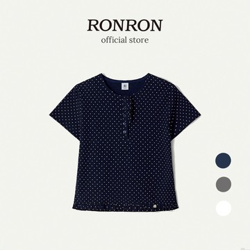 [RONRON] Dot Ruffle Half Sleeve T Shirt / 3色任選 韓國官方直送