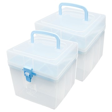 JUSKU 佳斯捷 大豆腐收納箱  18.5 x 17.5 x 18cm  顏色隨機  2個