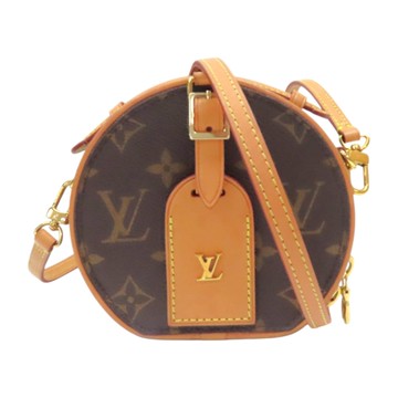 LOUIS VUITTON LV 路易威登 棕色 原花帆布 Mini Boite Chapeau 肩背包 M83575 【二手名牌BRAND OFF】